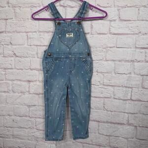 OshKosh B'gosh Toddler Denim Heart 2T Overalls